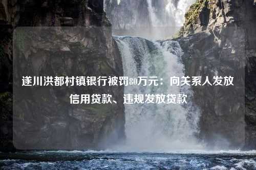 遂川洪都村镇银行被罚80万元：向关系人发放信用贷款、违规发放贷款