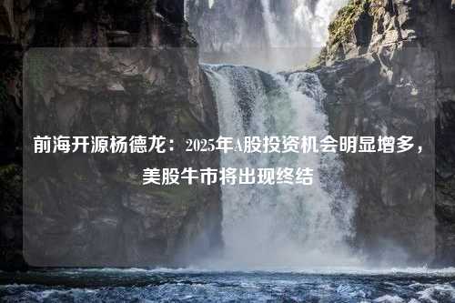 前海开源杨德龙：2025年A股投资机会明显增多，美股牛市将出现终结