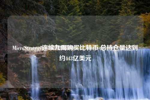 MicroStrategy连续九周购买比特币 总持仓量达到约443亿美元