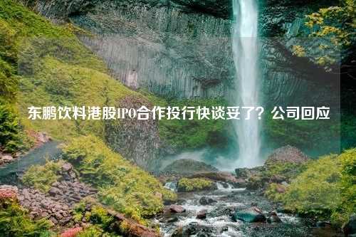 东鹏饮料港股IPO合作投行快谈妥了？公司回应