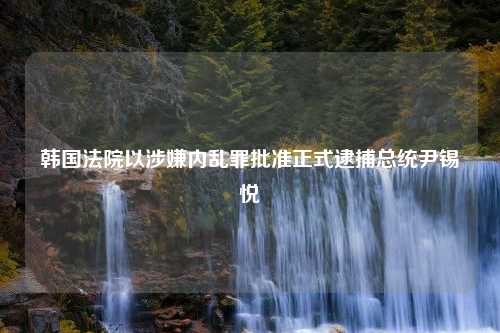 韩国法院以涉嫌内乱罪批准正式逮捕总统尹锡悦