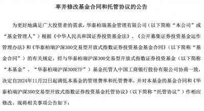 新一轮降费启动 多只千亿规模ETF管理费下调至0.15%