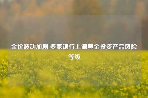 金价波动加剧 多家银行上调黄金投资产品风险等级