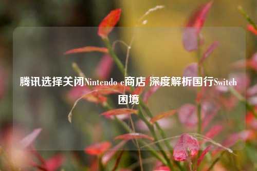 腾讯选择关闭Nintendo e商店 深度解析国行Switch困境