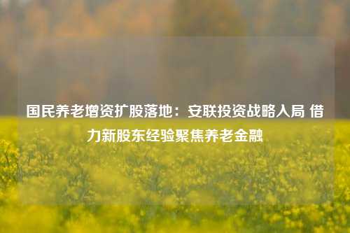 国民养老增资扩股落地：安联投资战略入局 借力新股东经验聚焦养老金融