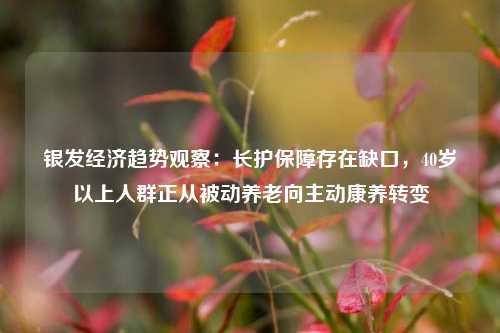 银发经济趋势观察：长护保障存在缺口，40岁以上人群正从被动养老向主动康养转变