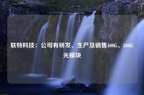 联特科技：公司有研发、生产及销售400G、800G光模块