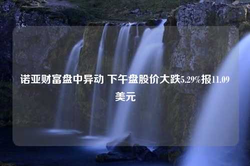 诺亚财富盘中异动 下午盘股价大跌5.29%报11.09美元