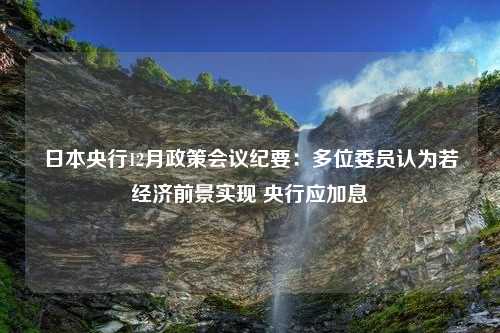 日本央行12月政策会议纪要：多位委员认为若经济前景实现 央行应加息