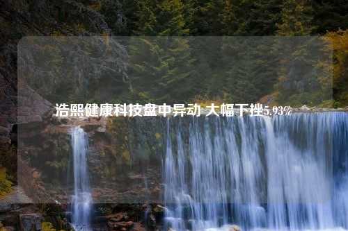 浩熙健康科技盘中异动 大幅下挫5.93%